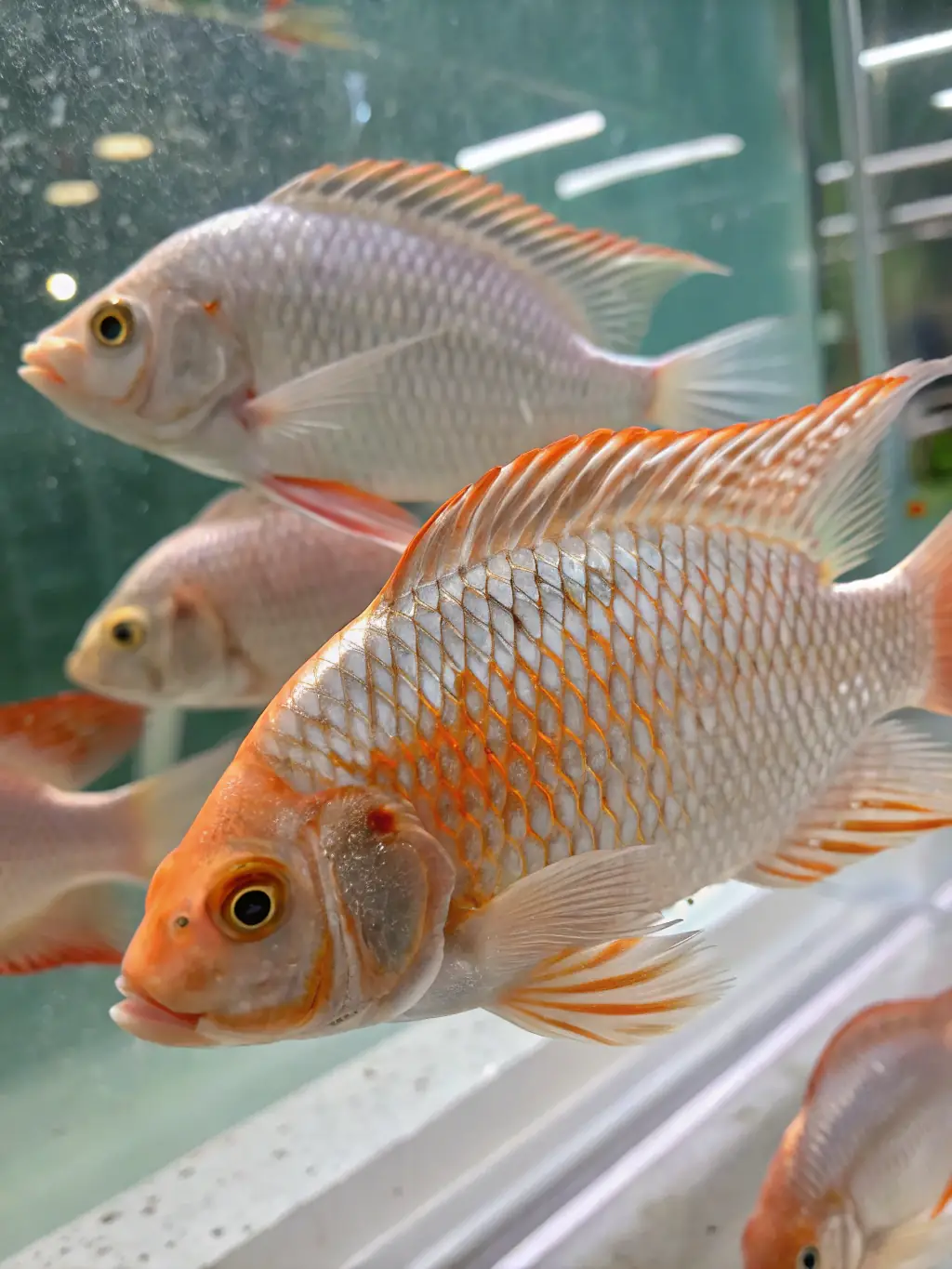A close-up photograph of a native fish species swimming in a clear stream, surrounded by lush aquatic plants, symbolizing successful habitat restoration in the Bannegon region.
